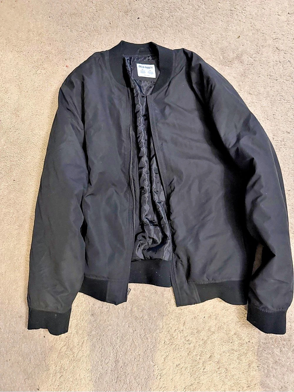 Old Navy Water-Resistant Zip Bomber Jacket Black XL